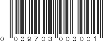 UPC 039703003001