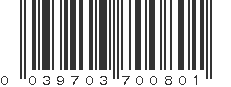 UPC 039703700801