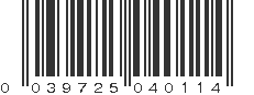 UPC 039725040114