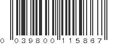 UPC 039800115867