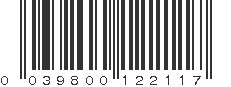 UPC 039800122117