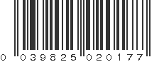 UPC 039825020177