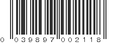 UPC 039897002118