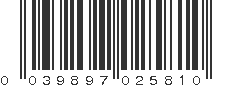 UPC 039897025810