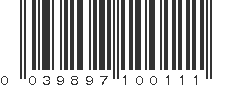 UPC 039897100111