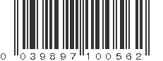 UPC 039897100562