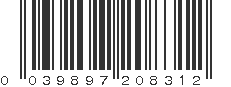 UPC 039897208312