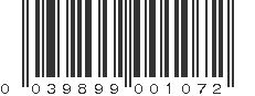 UPC 039899001072