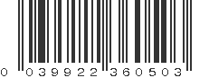 UPC 039922360503