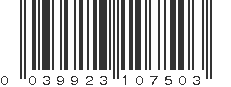 UPC 039923107503