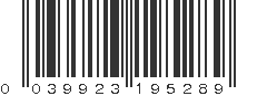 UPC 039923195289