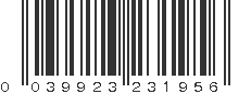 UPC 039923231956