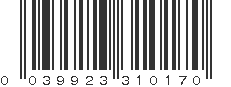 UPC 039923310170