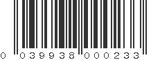 UPC 039938000233