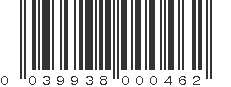 UPC 039938000462