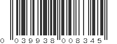 UPC 039938008345