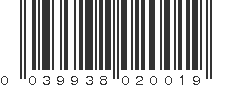 UPC 039938020019