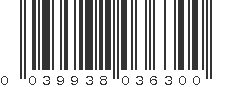 UPC 039938036300