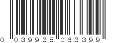 UPC 039938063399