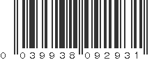 UPC 039938092931