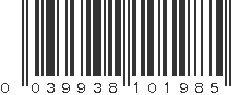 UPC 039938101985