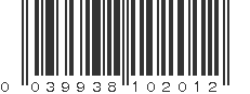 UPC 039938102012