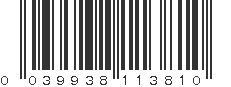 UPC 039938113810