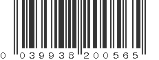 UPC 039938200565