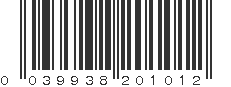 UPC 039938201012