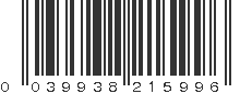 UPC 039938215996