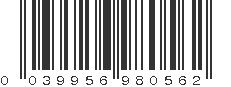 UPC 039956980562