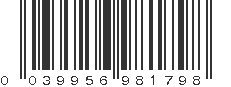 UPC 039956981798