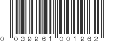 UPC 039961001962