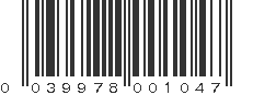 UPC 039978001047