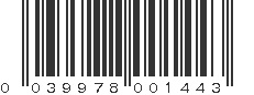 UPC 039978001443