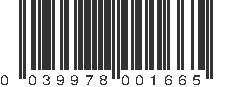 UPC 039978001665