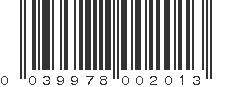 UPC 039978002013