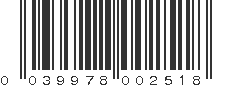 UPC 039978002518