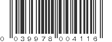 UPC 039978004116