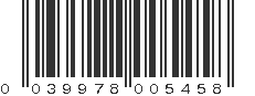 UPC 039978005458