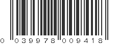 UPC 039978009418