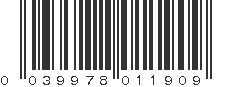 UPC 039978011909