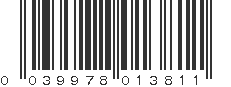 UPC 039978013811