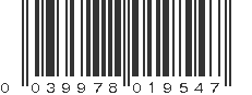 UPC 039978019547