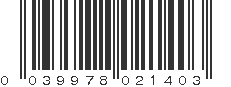 UPC 039978021403