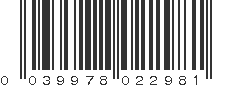 UPC 039978022981