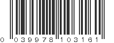 UPC 039978103161