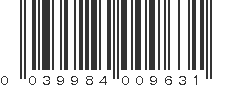 UPC 039984009631