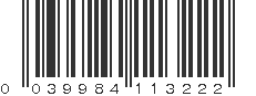 UPC 039984113222