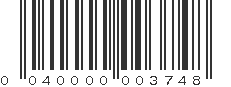 UPC 040000003748